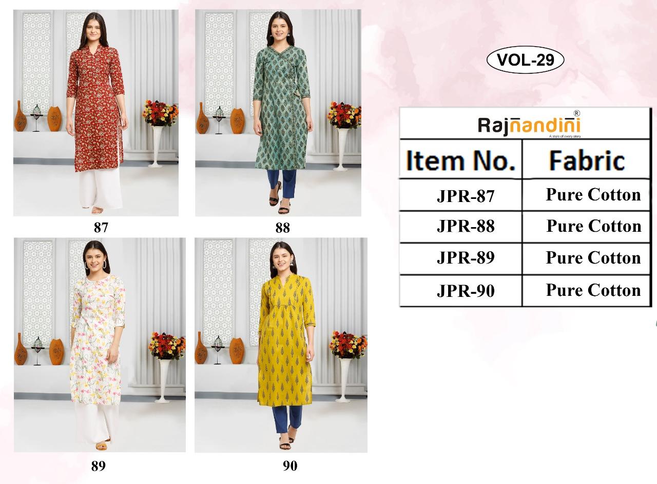 Rajnandini 29 Casual Wear Jaipuri Cotton Printed Latest Kurti Collection